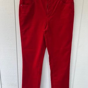Red corduroy pants